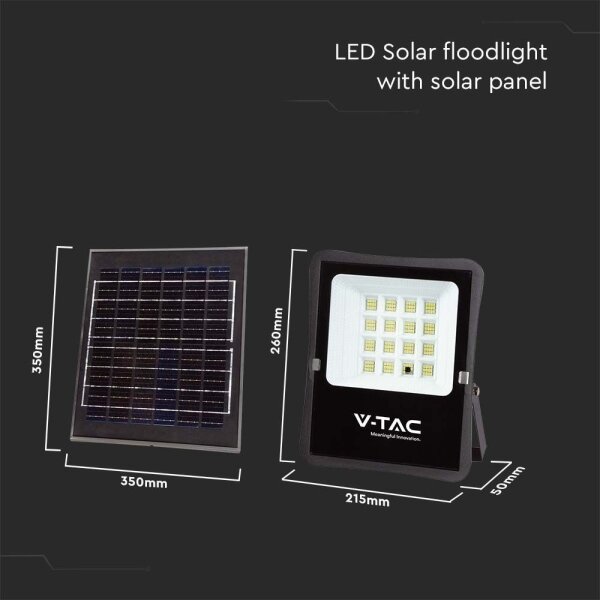 Faro solare LED esterno 12W 3,2V 6400K IP65