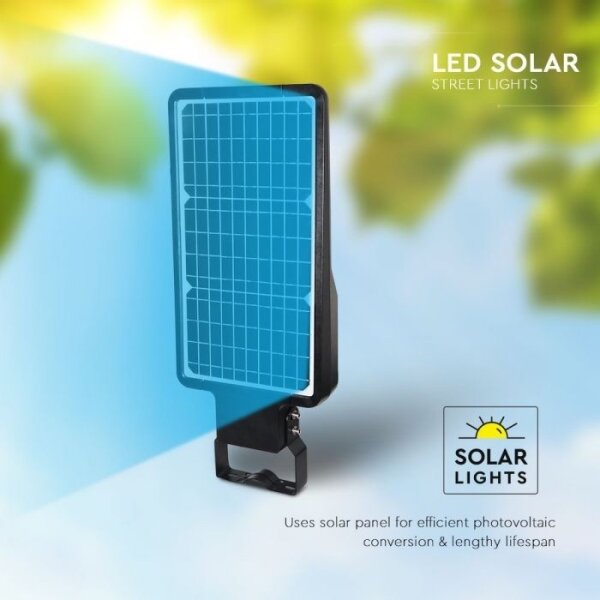 Lampada stradale solare LED con sensore LED/40W/9,6V IP65 6000K + TC