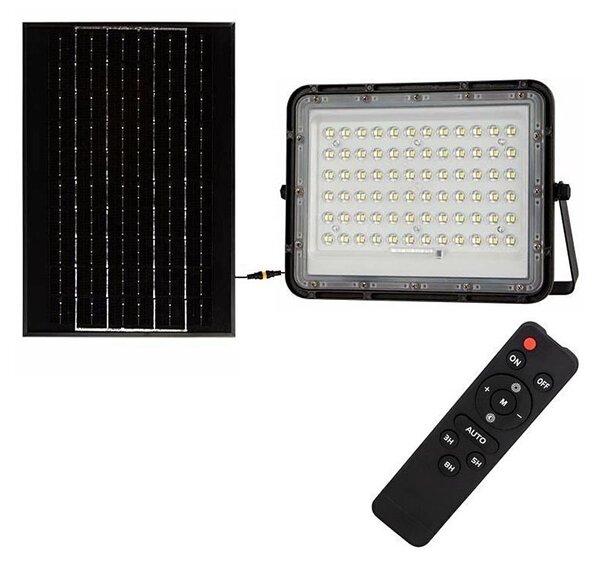 LED Proiettore solare da esterno LED/15W/3,2V IP65 4000K nero + +TC