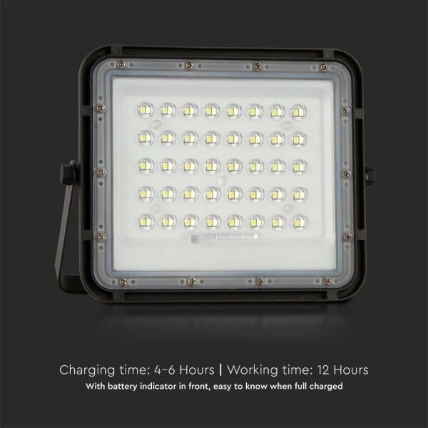 LED Proiettore solare da esterno LED/6W/3,2V IP65 4000K nero + +TC