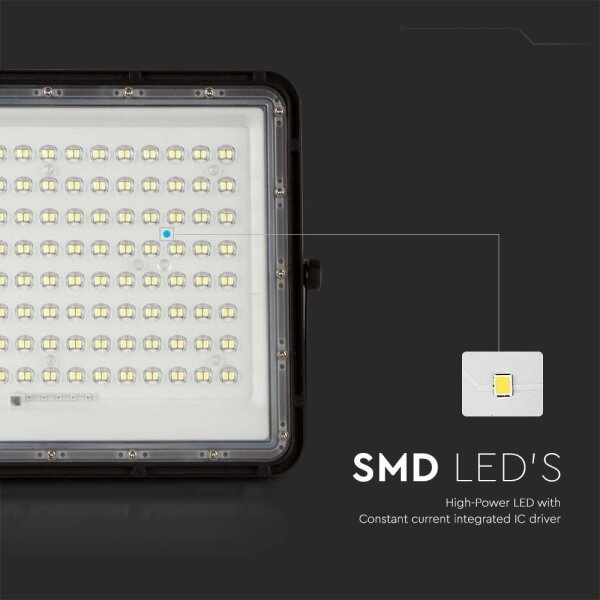 LED Proiettore solare da esterno LED/20W/3,2V 6400K nero + +TC