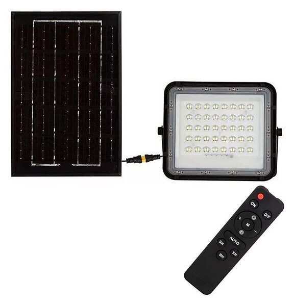 LED Proiettore solare da esterno LED/6W/3,2V IP65 4000K nero + +TC