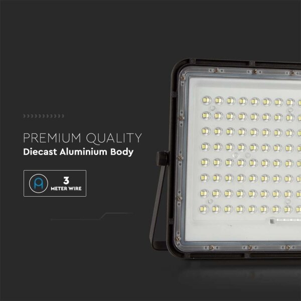 LED Proiettore solare da esterno LED/20W/3,2V 6400K nero + +TC