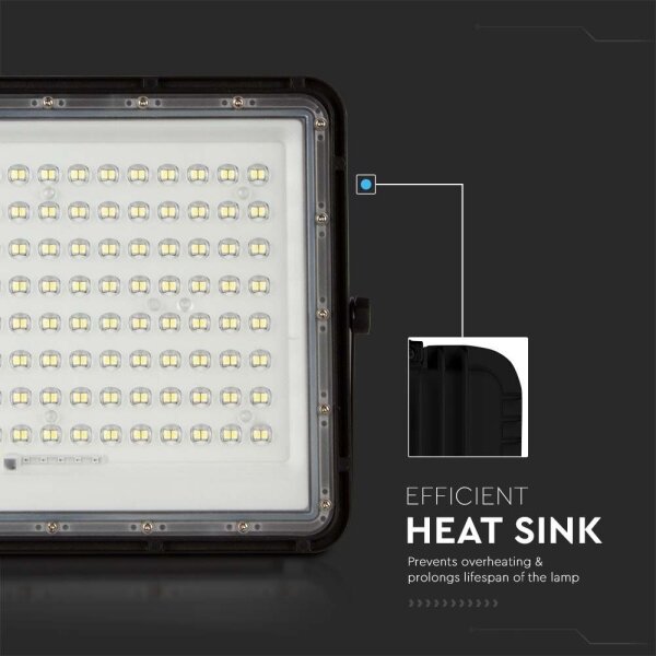 LED Proiettore solare da esterno LED/20W/3,2V 6400K nero + +TC