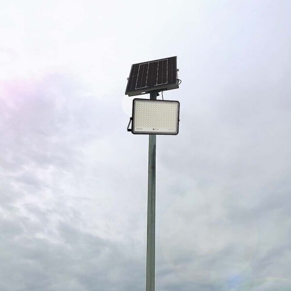 LED Proiettore solare da esterno LED/30W/3,2V 6400K nero + +TC