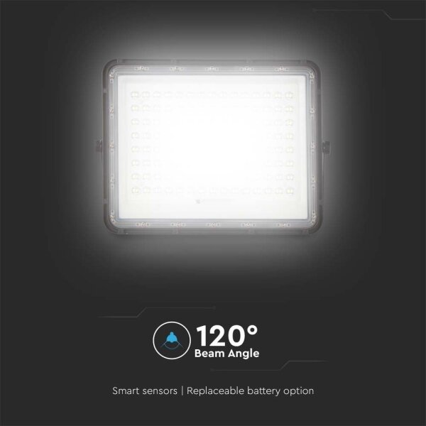 LED Proiettore solare da esterno LED/20W/3,2V 6400K nero + +TC