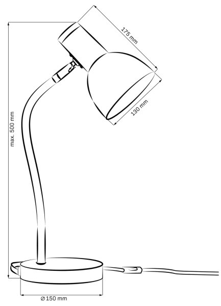 Lampada da tavolo MIMI 1xE27/10W/230V blu