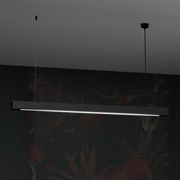 Lampadario a sospensione con filo LUNGO T8 1xG13/18W/230V nero