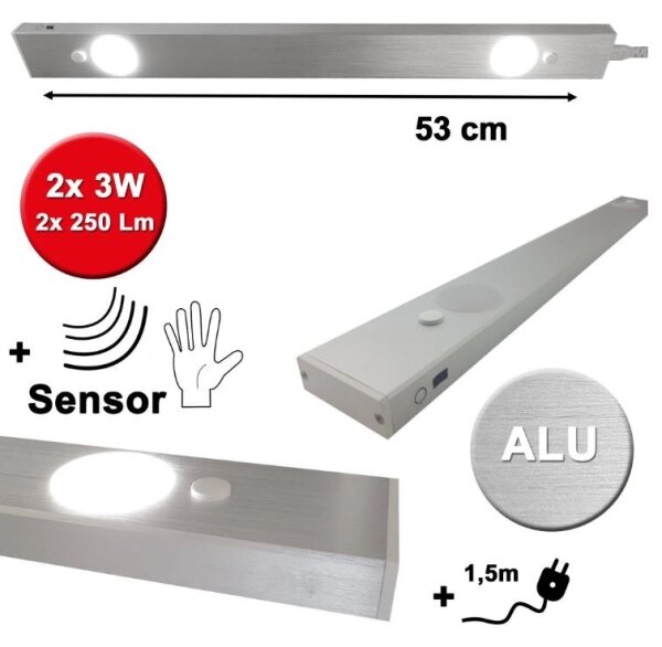 HiLite - Lampada LED sottopensile con sensore BERN 2xLED/3W/230V 4000K