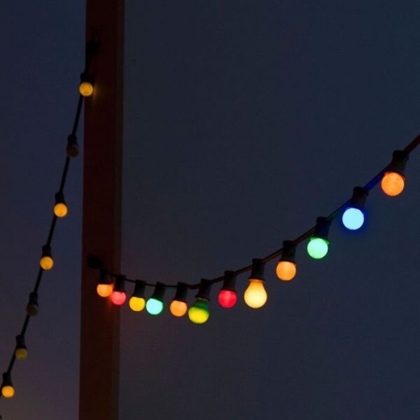 LED RGB Catena da esterno STRING 13 m 15xLED/0,5W/230V IP44