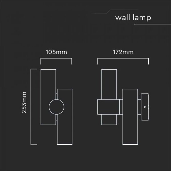 LED Luce Spot a parete da esterno 2xLED/3W/230V 4000K IP44 bianco