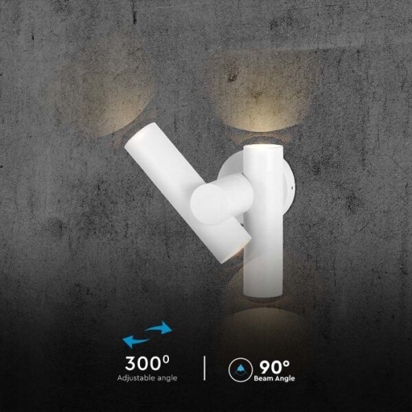 LED Luce Spot a parete da esterno 2xLED/3W/230V 4000K IP44 bianco