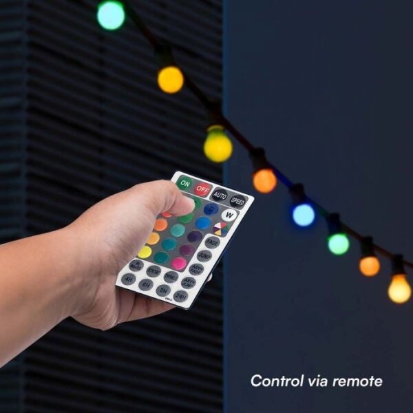 LED RGB Catena da esterno STRING 13 m 15xLED/0,5W/230V IP44