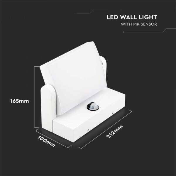 Lampada da parete per esterni LED con sensore LED/17W/230V 4000K IP65 bianco