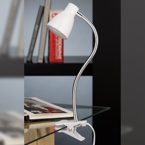 Briloner 2615-016P - Lampada con morsetto LED GRIP LED/2,5W/230V bianco