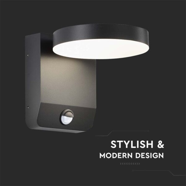LED Applique da esterno con sensore LED/17W/230V 3000K nero