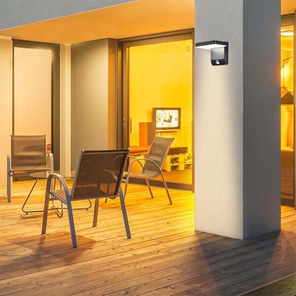 LED Applique da esterno con sensore LED/17W/230V 4000K nero