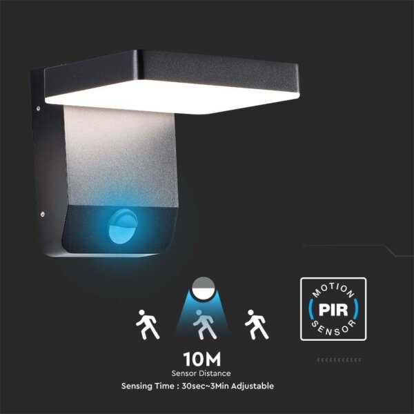 LED Applique da esterno con sensore LED/17W/230V 4000K nero