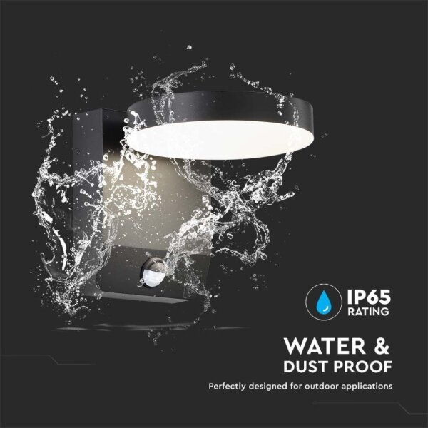 LED Applique da esterno con sensore LED/17W/230V 3000K nero