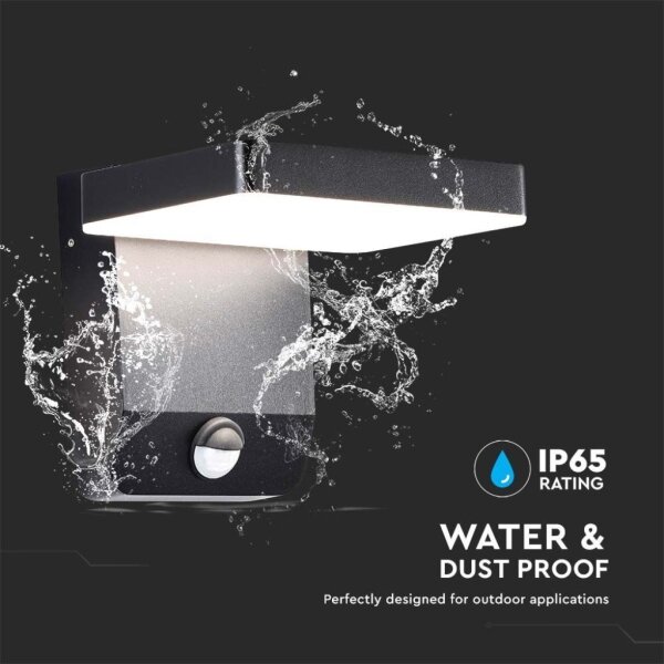 LED Applique da esterno con sensore LED/17W/230V 4000K nero
