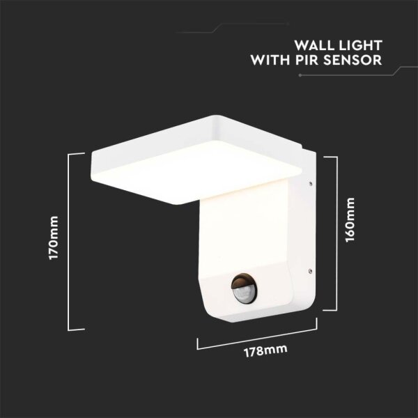 LED Applique da esterno con sensore LED/17W/230V 4000K bianco
