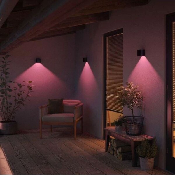 Philips - Set da 2 lampade da esterno dimmerabili LED RGBW Hue RESONATE LED/8W/230V IP44