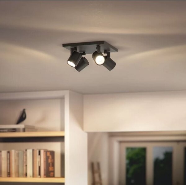 Philips - Faretto RUNNER 4xGU10/20W/230V nero