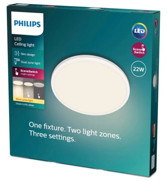 Philips- Plafoniera LED dimmerabile OZZIET SCENE SWITCH LED/22W/230V 2700K