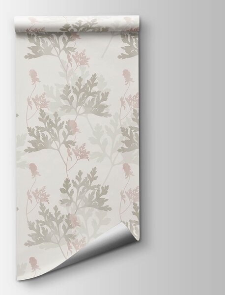 Carta da parati Motivo di foglie e fiori, Carta da parati Foglie, Carta da parati popolare, t00400 - Tapeko.it