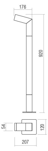 Redo 90512 - Lampada LED da esterno WOODY LED/10W/230V IP54 antracite