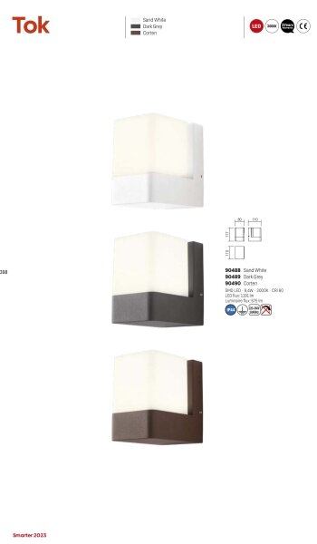 Redo 90489 - Applique a LED da esterno TOK LED/9,4W/230V IP44 antracite
