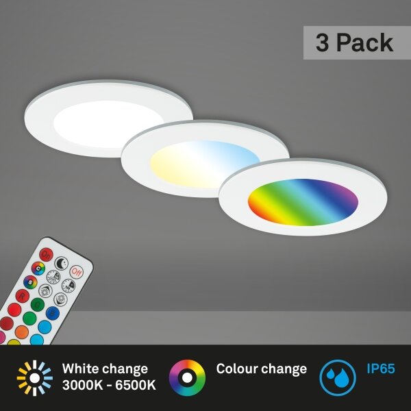 Briloner - SET 3x Lampada LED dimmerabile da bagno LED/4,8W/230V IP65
