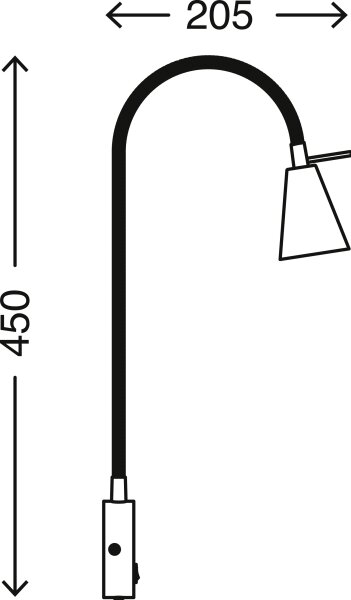 Briloner 2082-015 - Lampada da parete LED COMFORT LIGHT 1xGU10/5W/230V nera