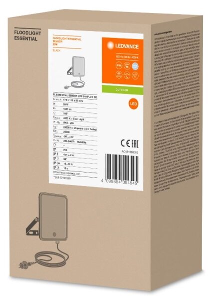 Ledvance - Proiettore da esterno a LED con sensore FLOODLIGHT LED/20W/230V IP65