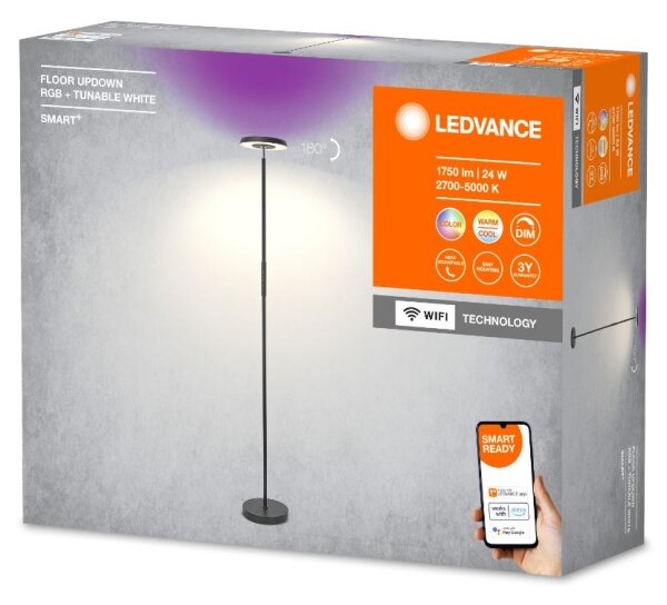 Ledvance - Lampada da terra dimmerabile LED RGBW SMART+ FLOOR LED/24W/230V Wi-Fi