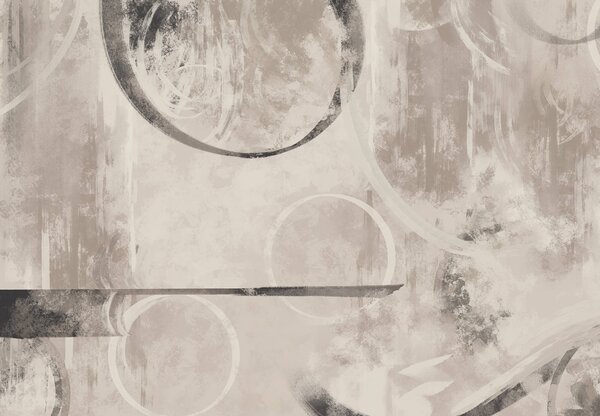 Carta da parati Motivi astratti in tonalità neutre, Carta da parati lastrazione, Carta da parati popolare, t00471 - Tapeko.it
