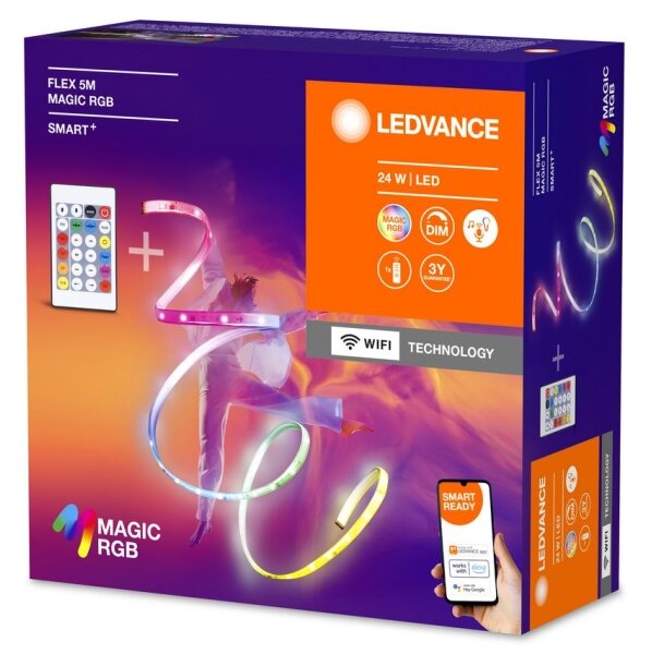 Ledvance - LED RGB Striscia dimmerabile SMART+ MAGIC FLEX 5m LED/24W/230V Wi-Fi+RC