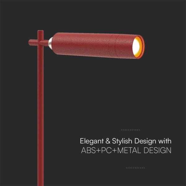 LED Lampada da tavolo magnetica dimmerabile LED/3W/5V 4000K 1500 mAh rosso