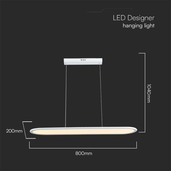 Lampadario LED a sospensione con filo LED/24W/230V 4000K bianco