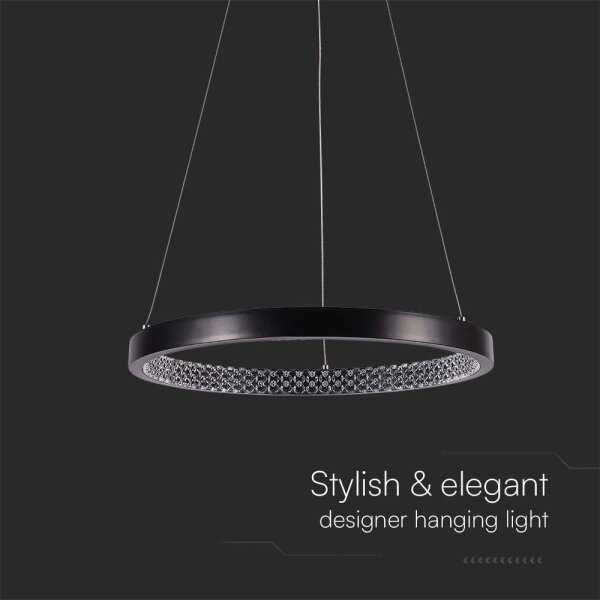 Lampadario LED a sospensione con filo LED/19W/230V 4000K nero