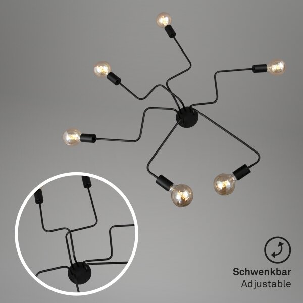 Briloner 2887-065 - Lampadario a plafone FARETTO 6xE27/60W/230V