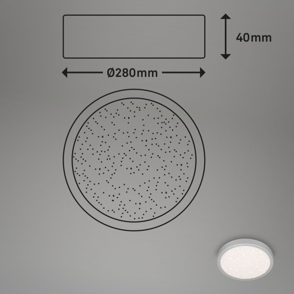 Brilo 3649-014 - Plafoniera LED da bagno RUNA LED/18,5W/230V IP44