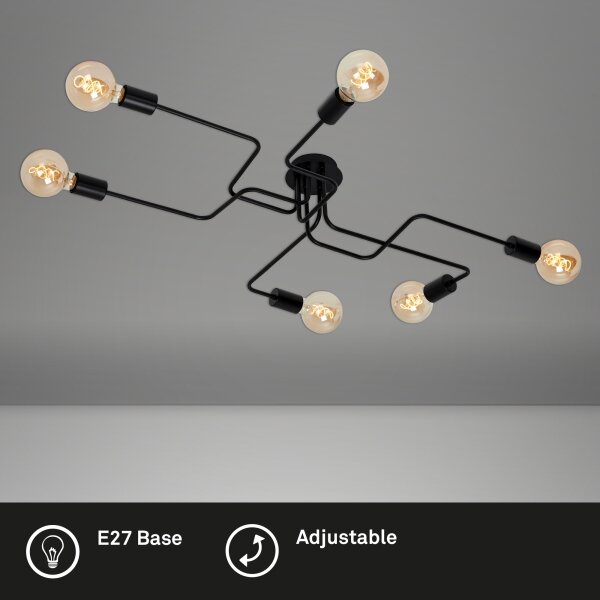 Briloner 2887-065 - Lampadario a plafone FARETTO 6xE27/60W/230V