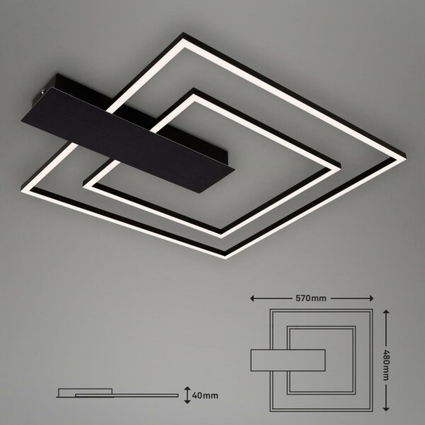 Briloner 3545-015 - Plafoniera LED dimmerabile NICO LED/25W/230V nero