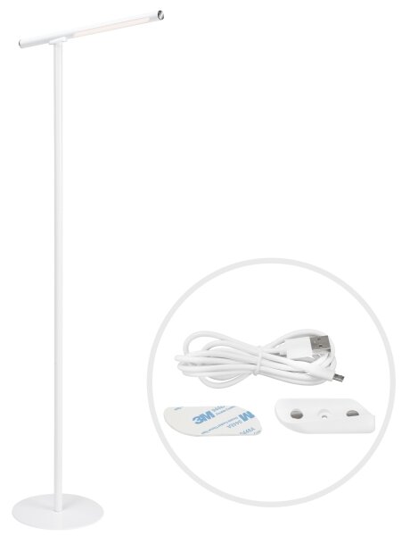 Briloner 1384-016 - Lampada da terra touch dimmerabile a LED 2in1 LED/2,3W/5V