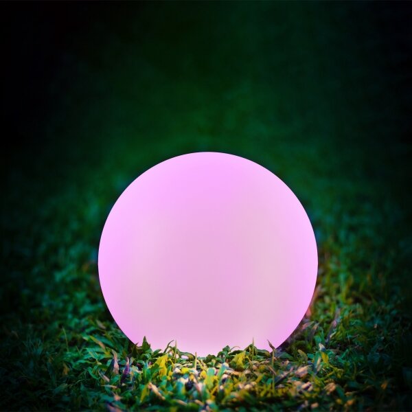 LED RGBW Lampada solare BALL LED/3,2V 500 mAh diametro 30 cm IP65 + telecomando