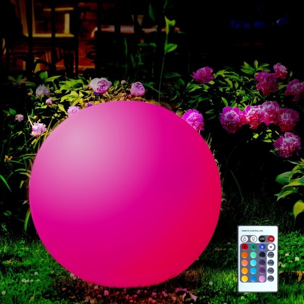 LED RGBW Lampada solare BALL LED/3,2V 500 mAh diametro 30 cm IP65 + telecomando