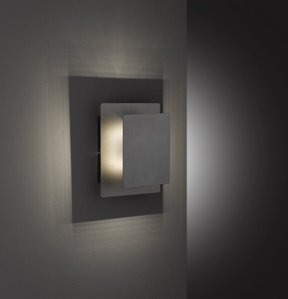Wofi 4048-102Q - Applique a LED BAYONNE LED/6,5W/230V antracite