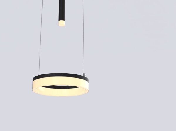 Wofi 6054-302 - Lampadario a sospensione con filo LED dimmerabile JESSE LED/15,5W/230V nero