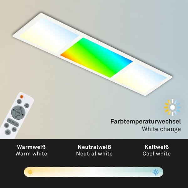 Briloner 7388-016 - Plafoniera dimmerabile RGBW LED/24W/230V + +TC